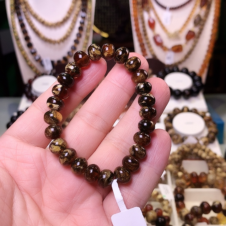 琥珀未镶嵌裸石抚顺9+花珀308