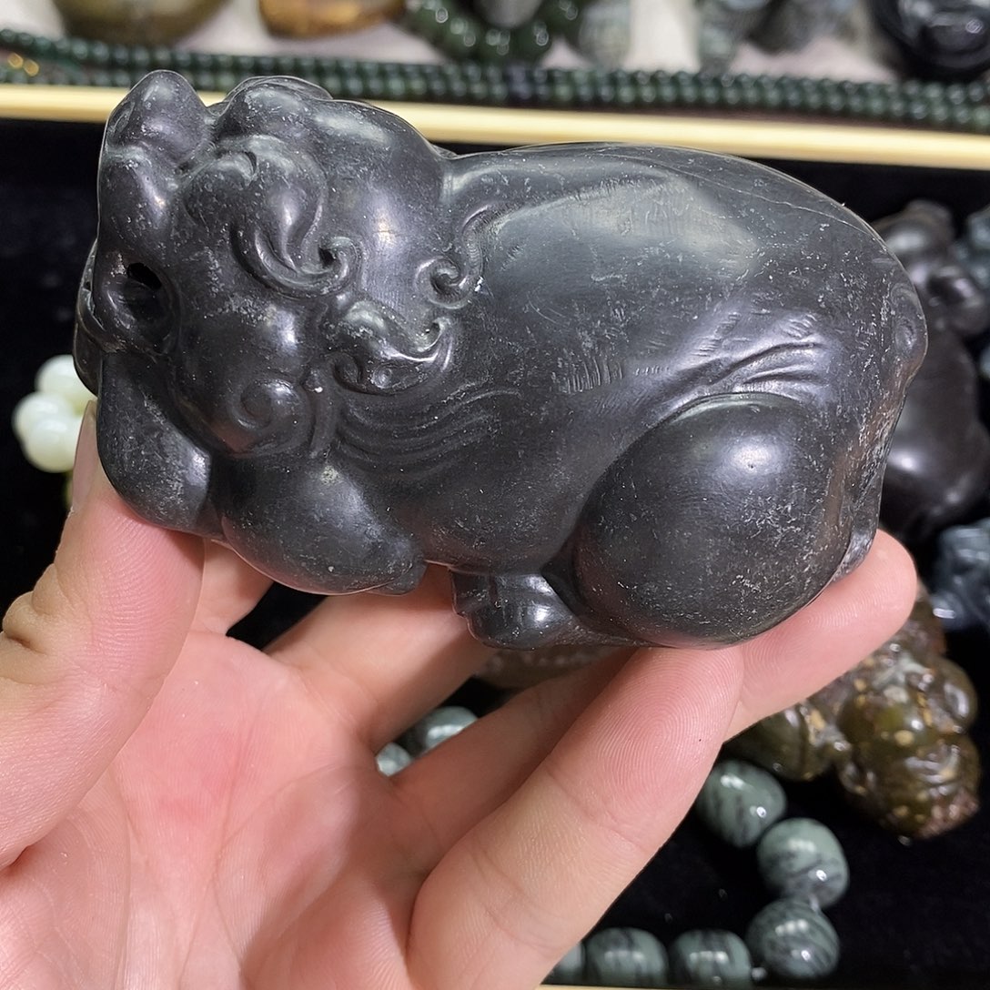 花***海岫岩河磨玉（透闪石质玉）未镶嵌珠宝奇石