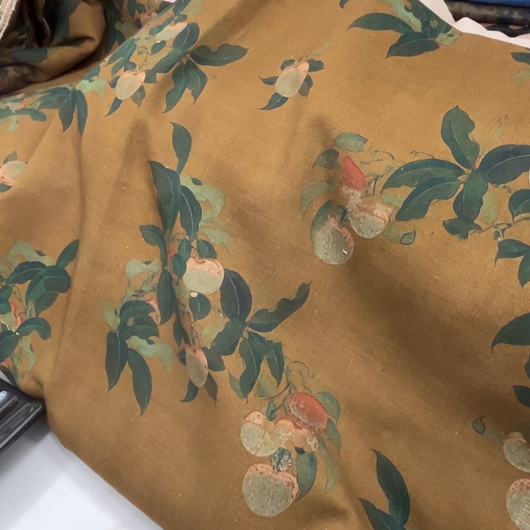 麻2.9米双层咖色荔枝面料