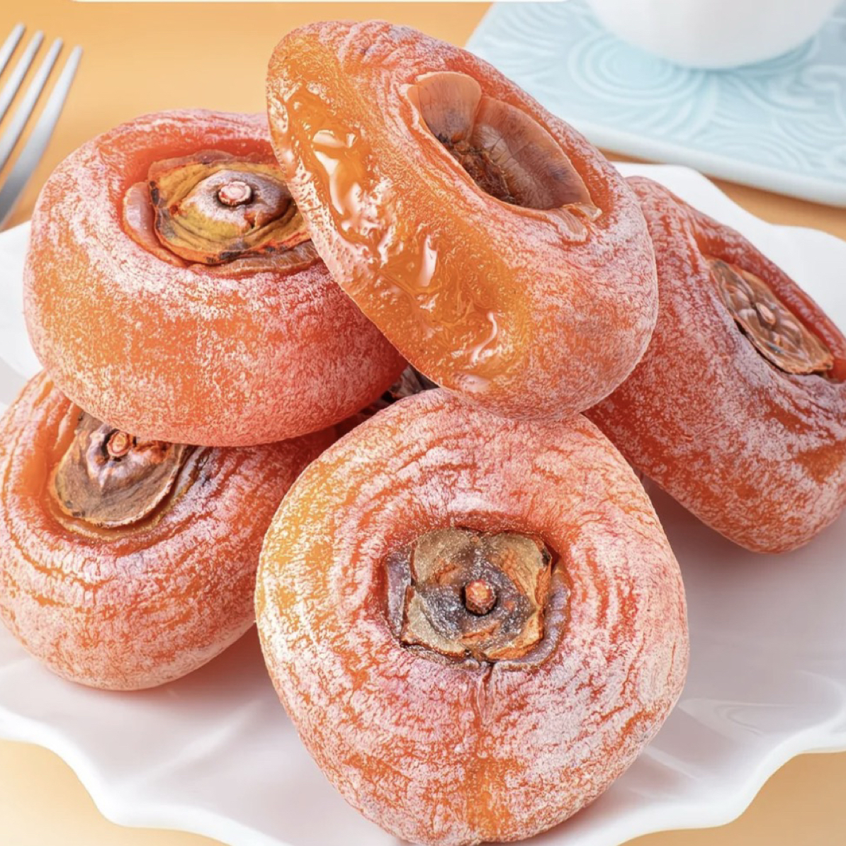 本地一级精品正宗霜降柿饼软糯香甜糖心圆柿手工晾晒