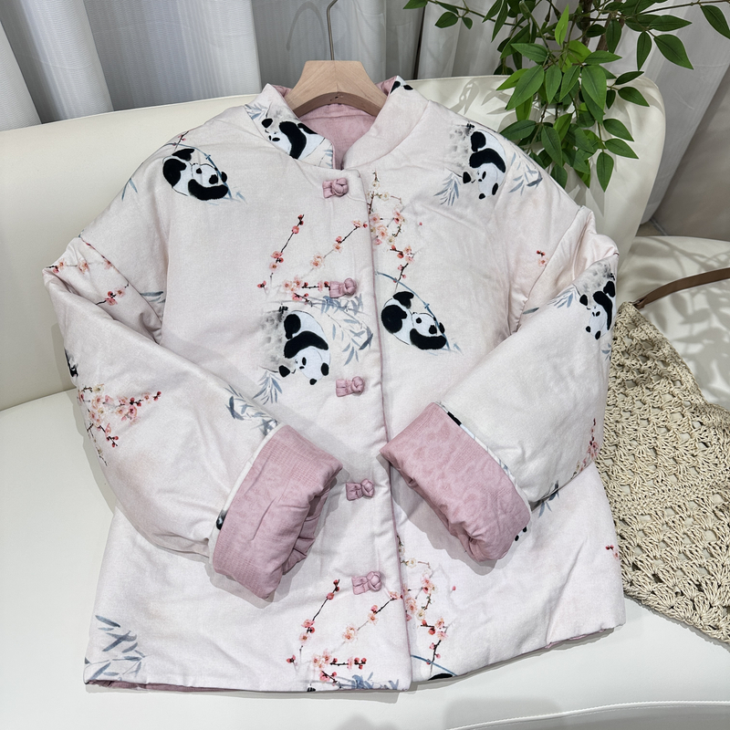 【青舍麻衣】25新款双面双穿加厚新中式棉服外套