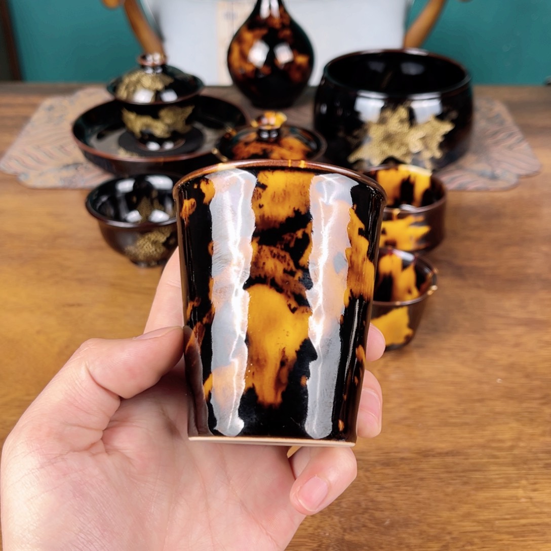 杯玳瑁釉中号可乐杯