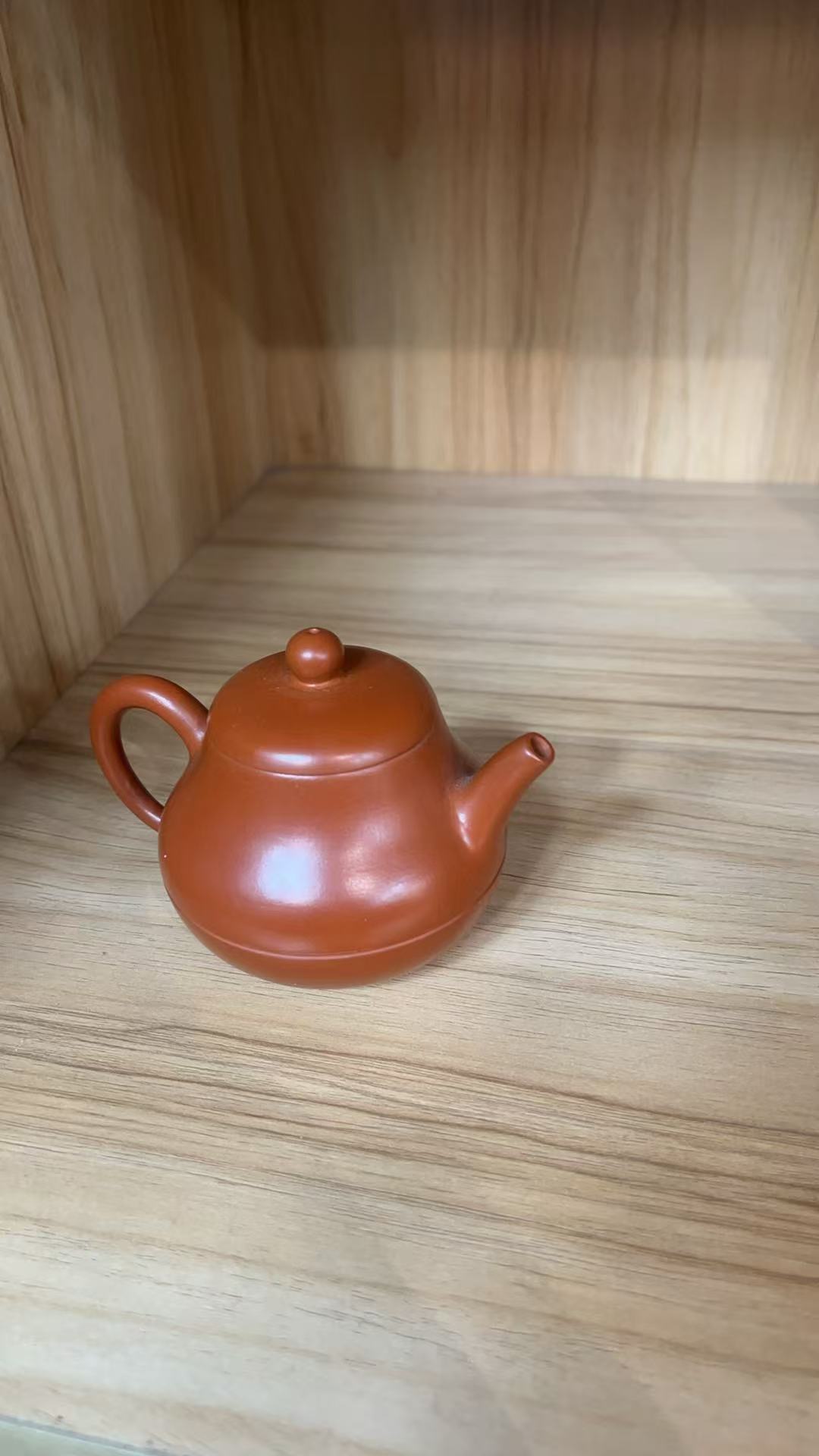 朱泥思亭壶潮州手工小容量功夫茶壶