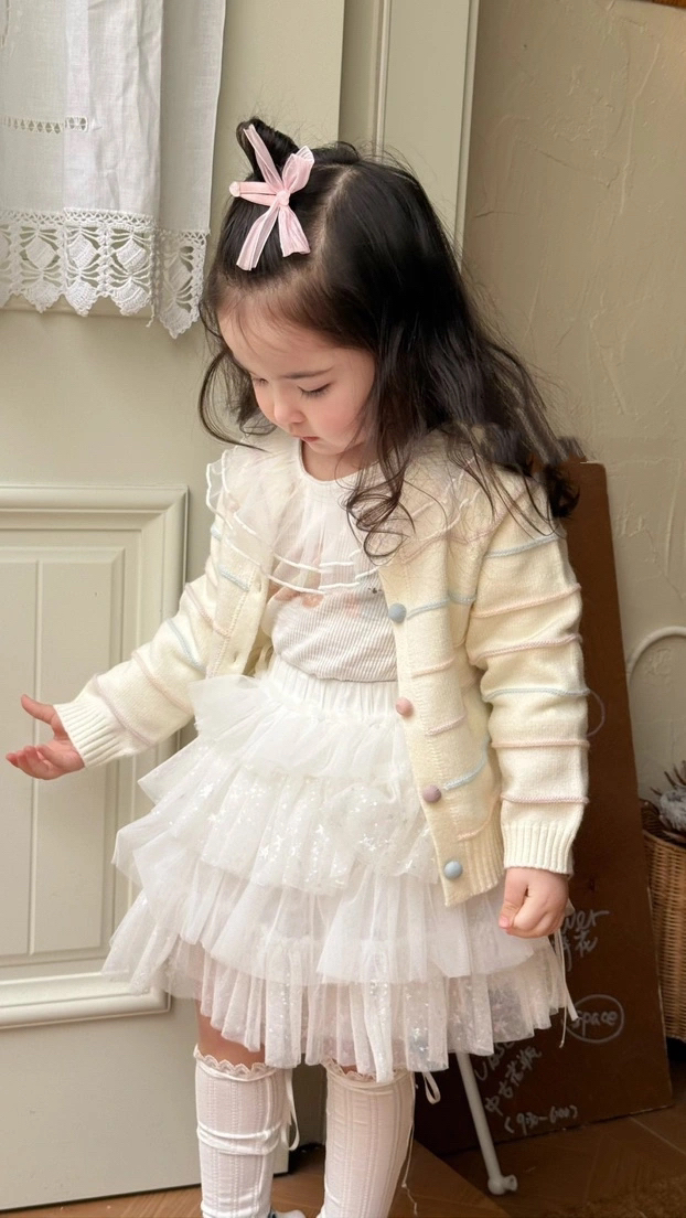 春季女童彩虹开衫百搭