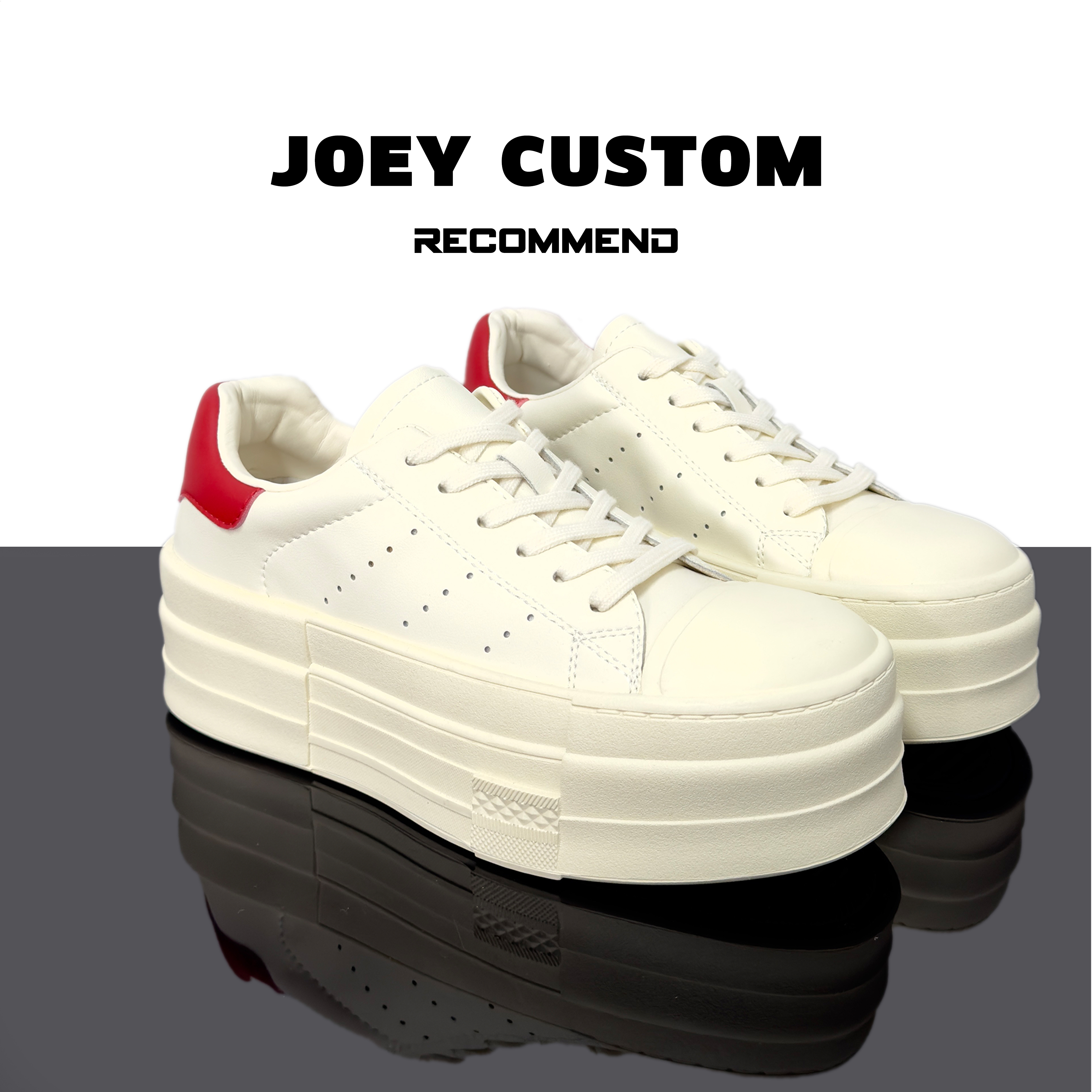 JOEY | 春季新品经典厚底款增高显瘦板鞋时髦休闲鞋 886-10