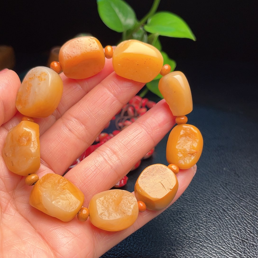 田黄石田黄石挂件牌子把件手串