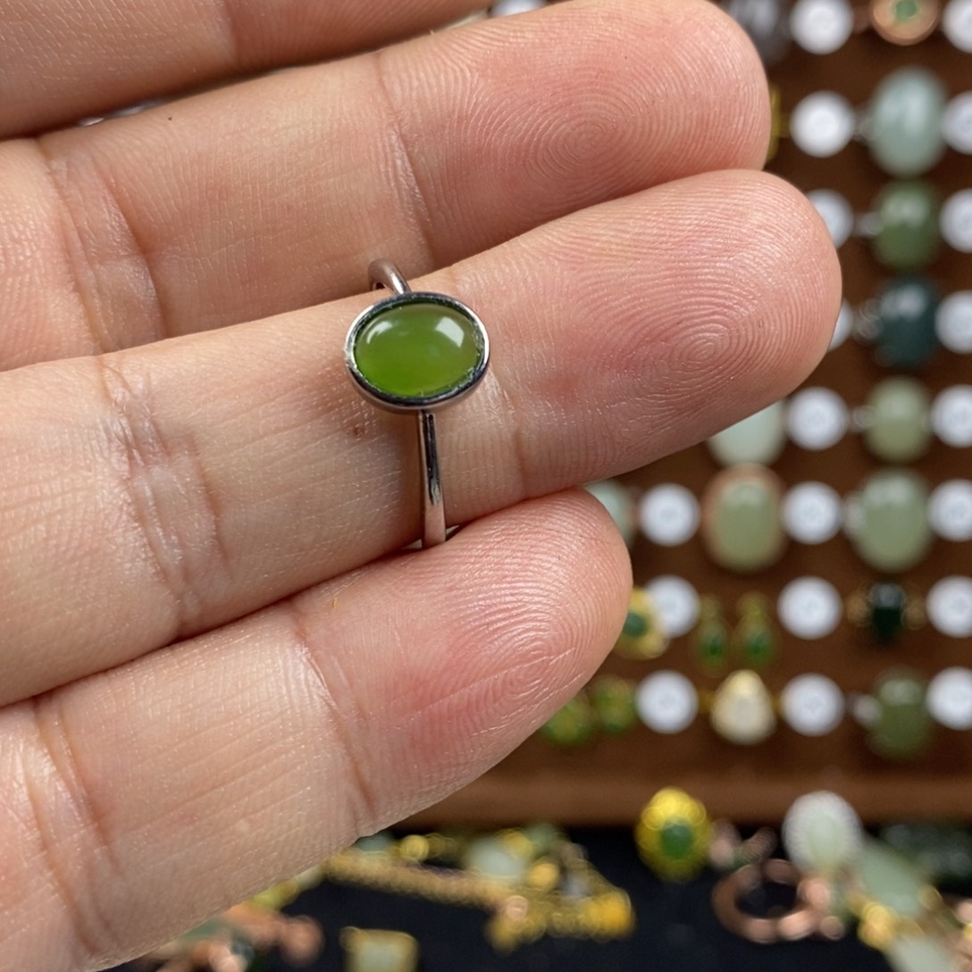 和田玉（碧玉）戒指合金