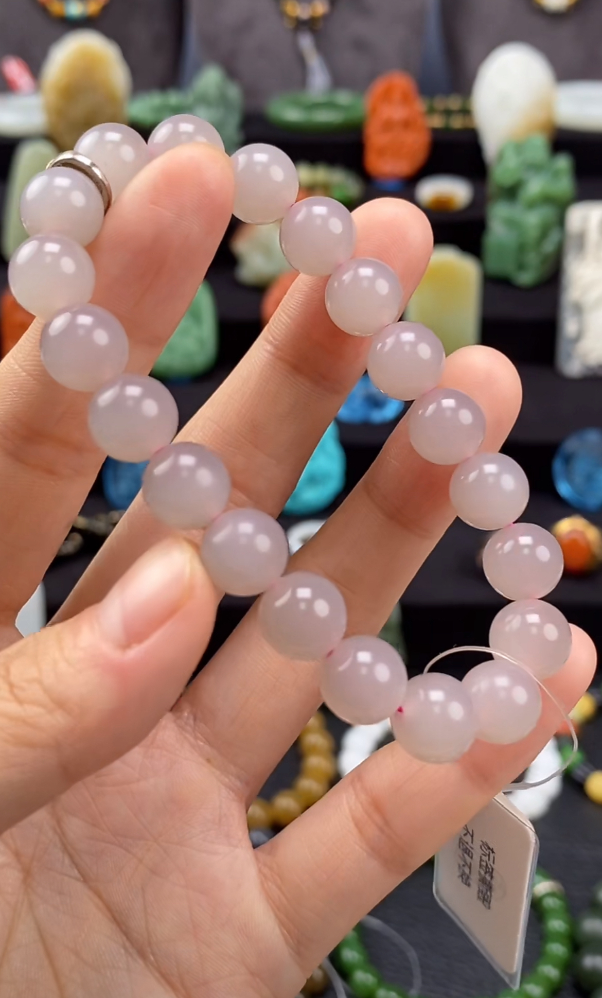 10mm藕粉圆珠手串