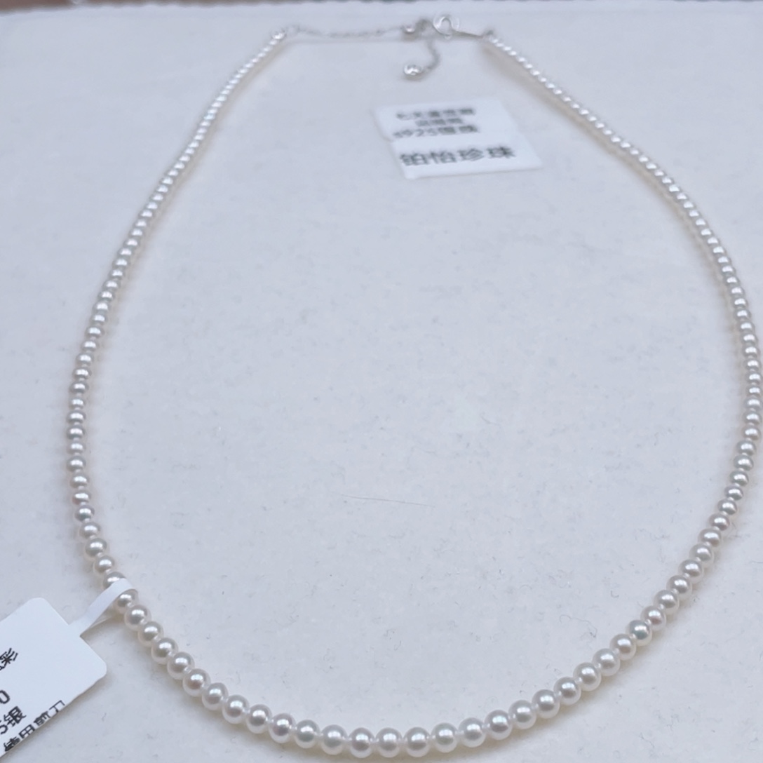 淡水珍珠颈饰银S925镶嵌3-3.6mm