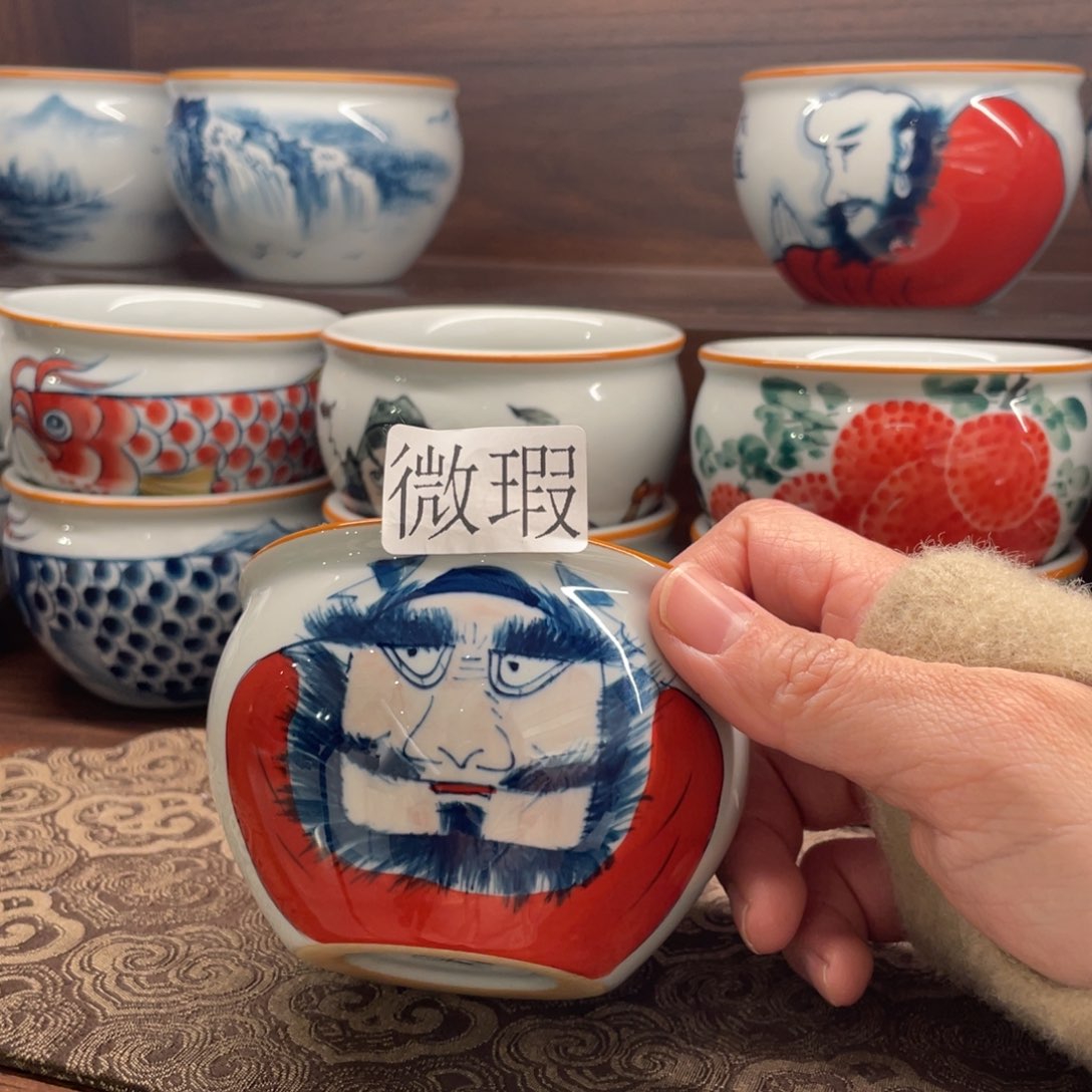 微瑕釉下彩纯手绘