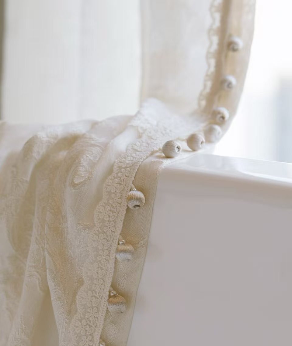 水溶纱边加包丝球百搭款花边精致简约浪漫法式款窗帘花边辅料配件