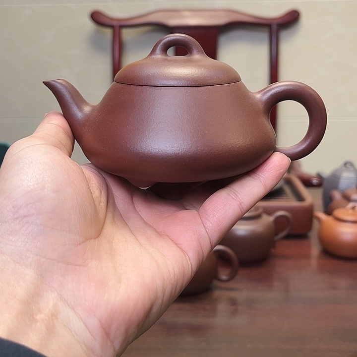 紫砂茶宠原矿汉唐石瓢底槽清