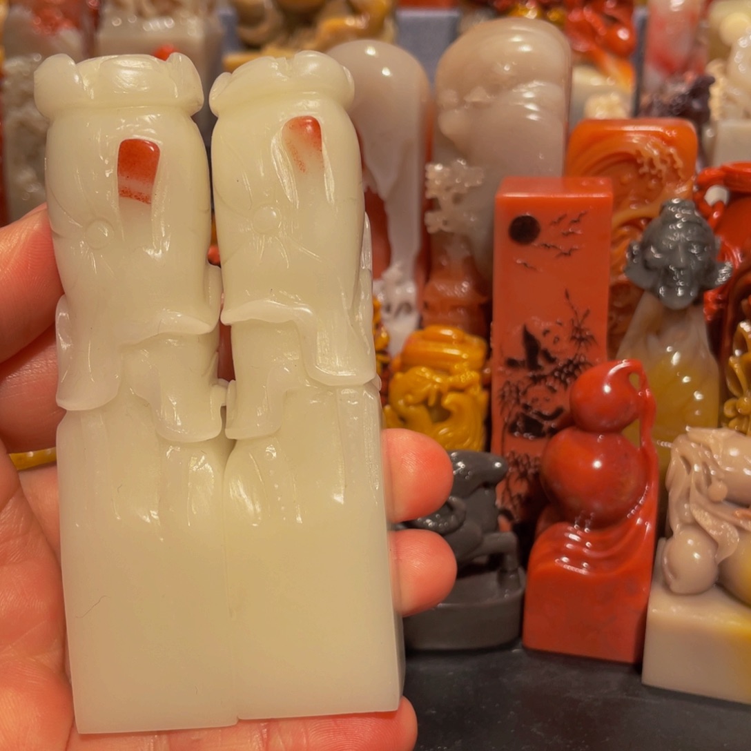 寿山石印石精美芙蓉