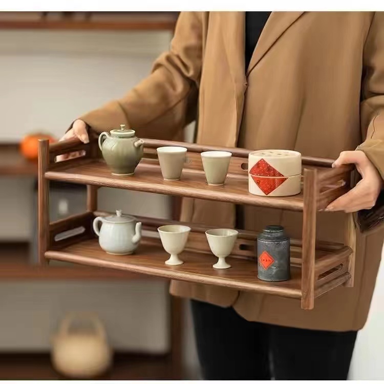 双层壶置物架功夫茶具收纳架紫砂茶壶架