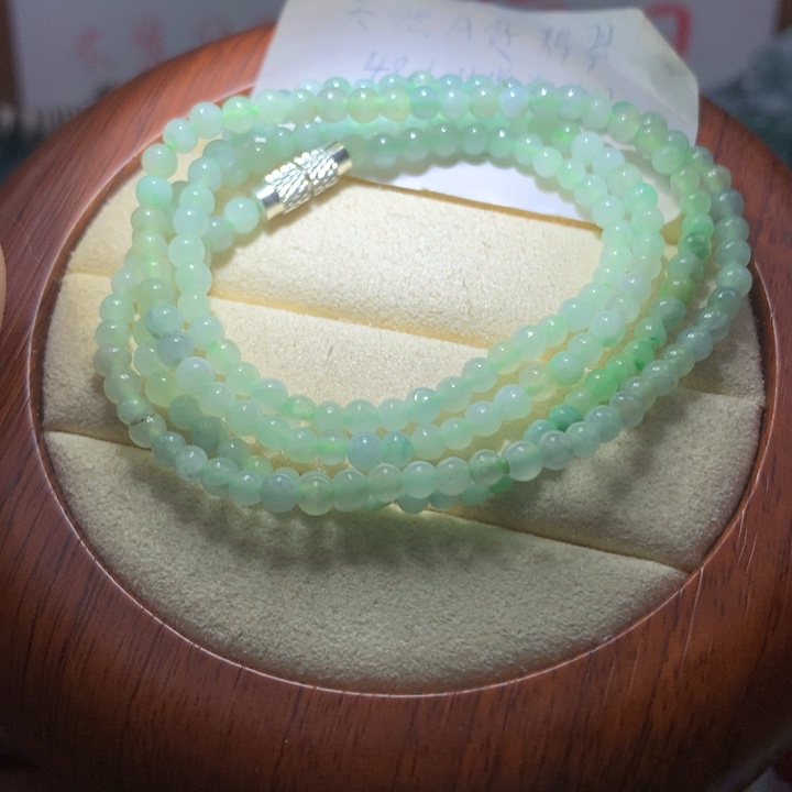 翡翠颈饰未镶嵌保真天然A货翡翠