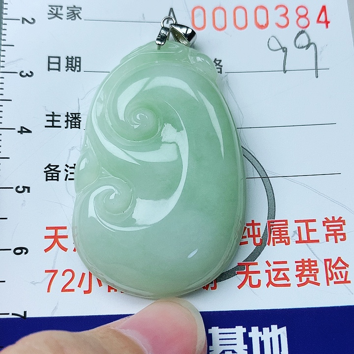 翡翠颈饰银S925镶嵌翡翠