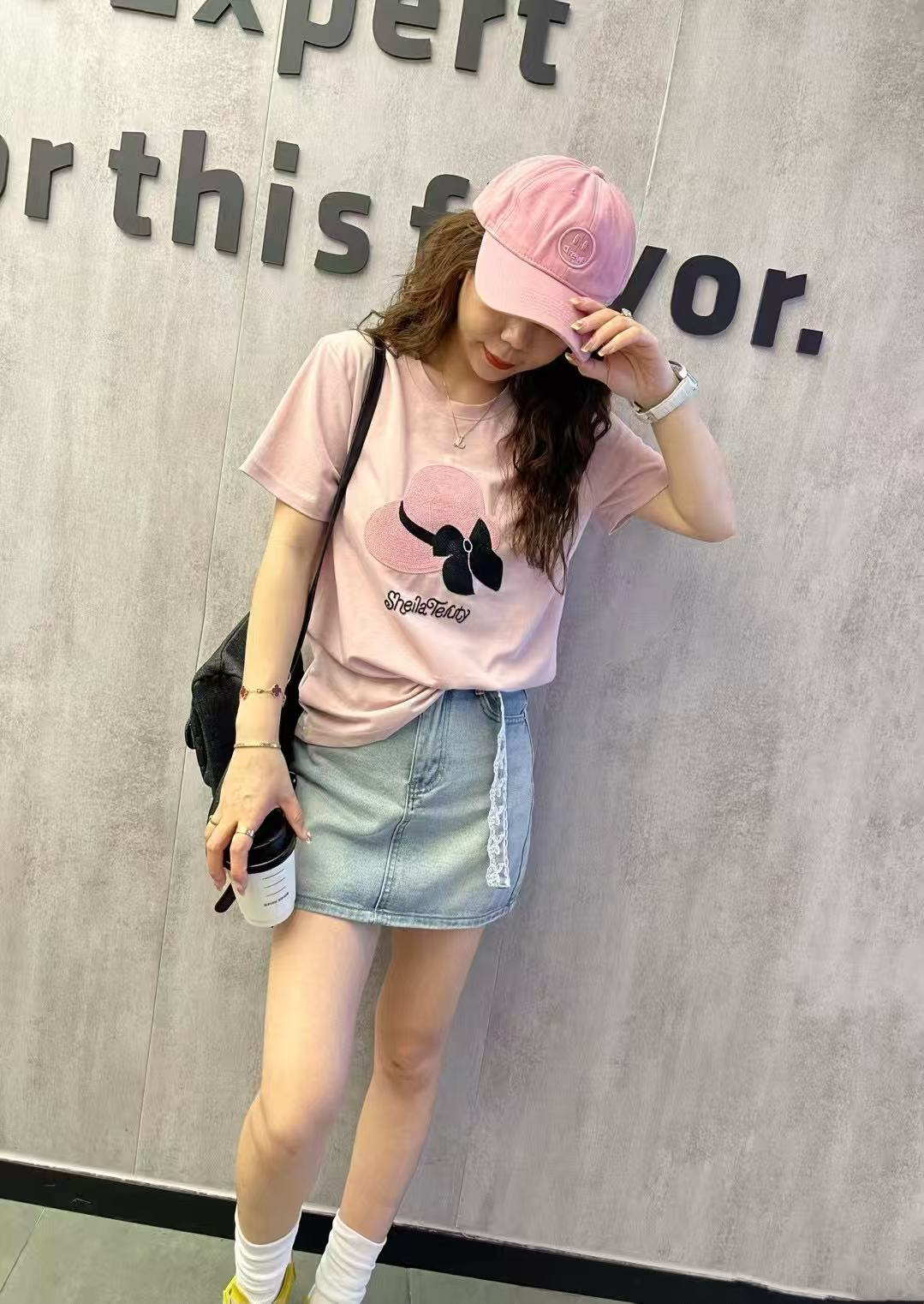 夏天新款帽子短袖上衣6797