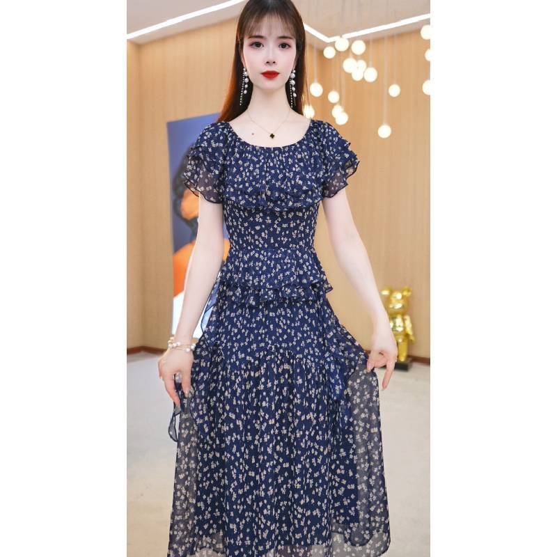 【连衣裙】时尚连衣裙女优雅气质显瘦夏季连衣裙M-4XL