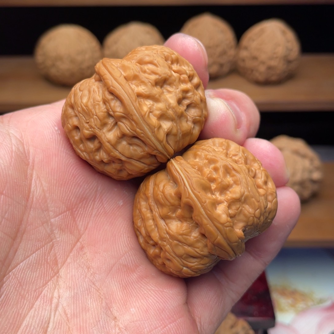 文玩核桃把件做**孟38.8毕业金锭子元宝