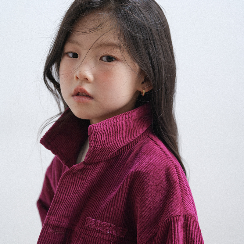 史豌豆女童水洗灯芯绒宽版外套  Y4445