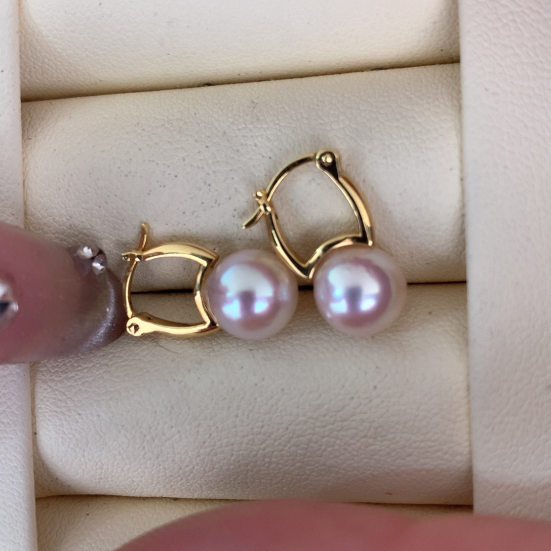 海水珍珠耳饰18K金镶嵌