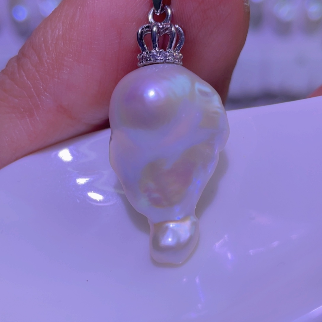 淡水珍珠未镶嵌天然淡水珍珠吊坠