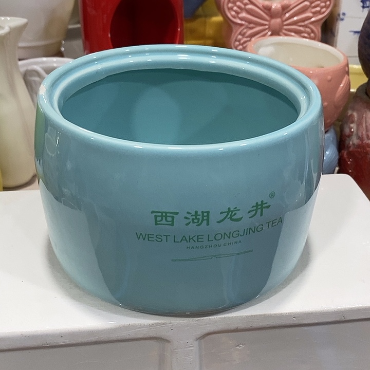 陶盆有孔 瑕疵针孔漏釉介意勿拍外口 13外高9