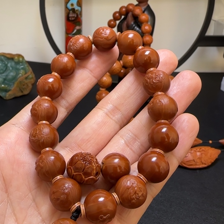 梵***橄榄核手串/手链十八罗汉