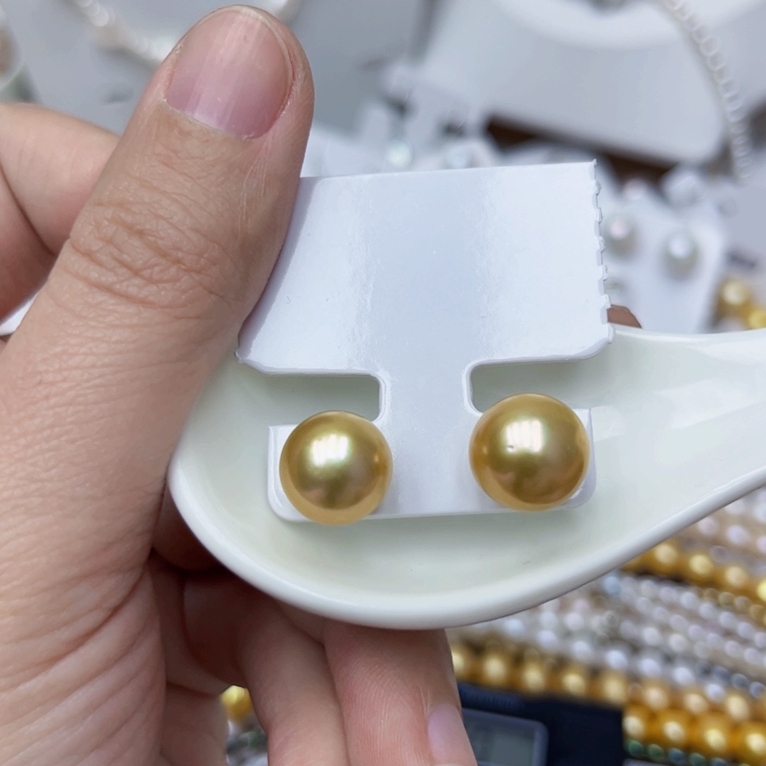 淡水珍珠耳饰银S925镶嵌