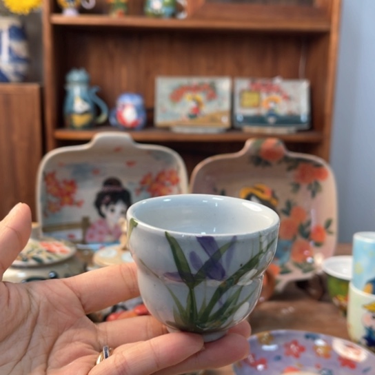 盘景德镇釉下手绘陶瓷 