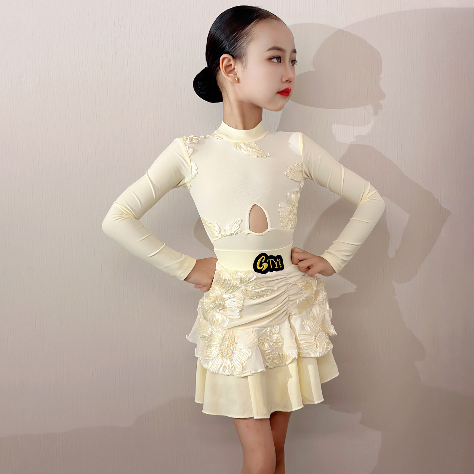 GTYdance秋季新款拉丁舞服女童高级感舞蹈服练功服套装L22932