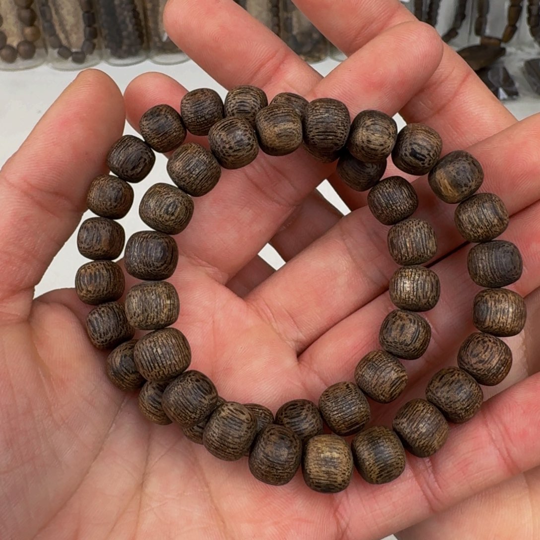 沉香手串沉香西马苹果珠九九沉卡9+保10克手串多样性发一