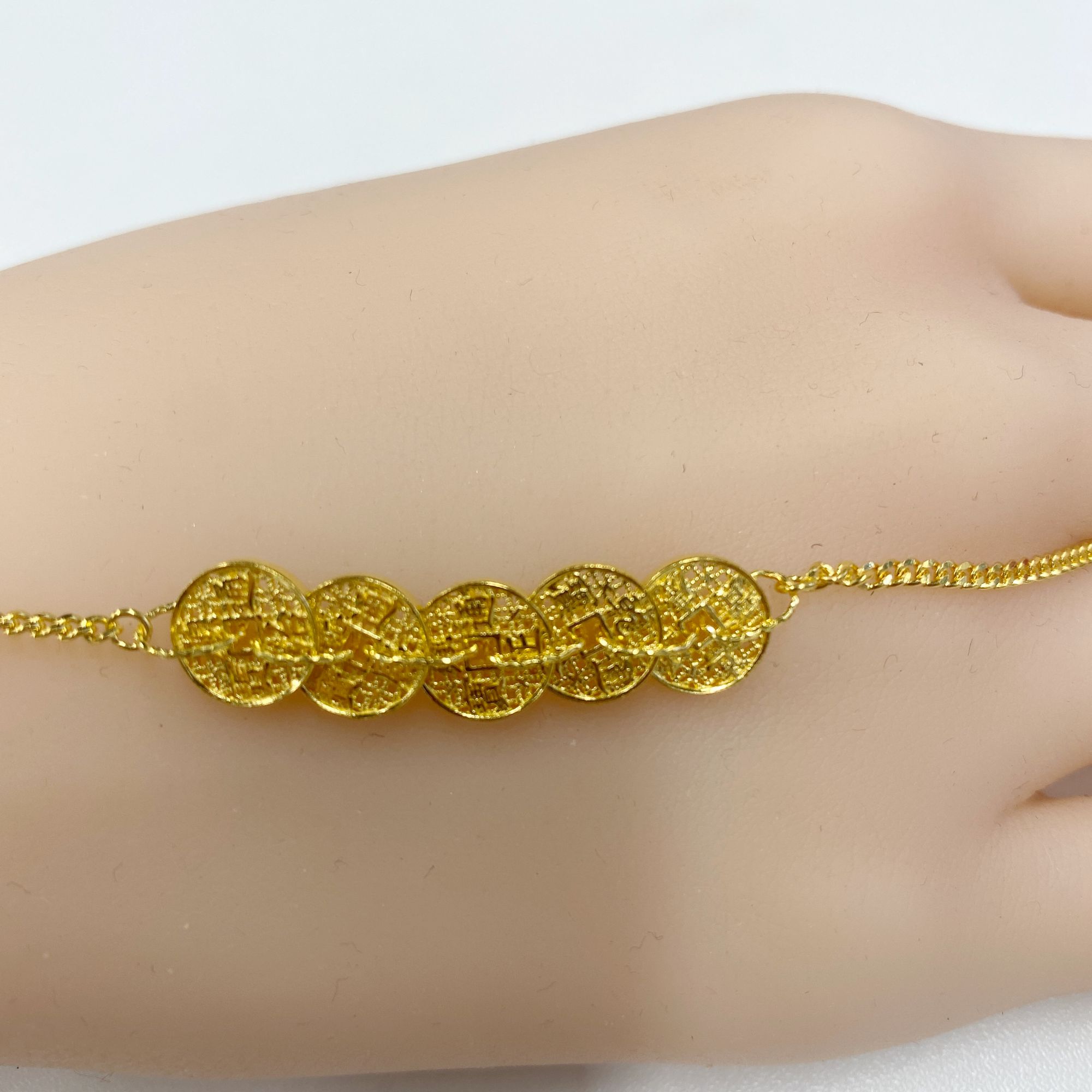 中匠福黄金•新国潮【镂空五帝币手链】足金礼物大克重抢年货节好物