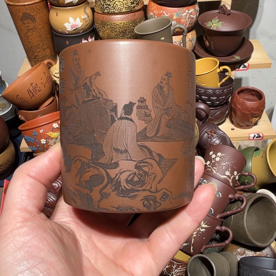 紫砂茶杯宜兴紫砂主人杯