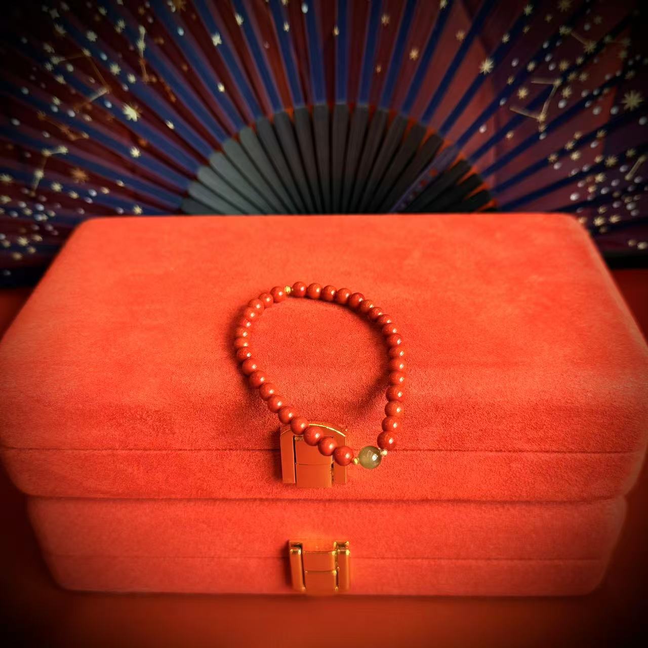 壹屿珠宝 0628002 南红玛瑙柿子红典藏级手串