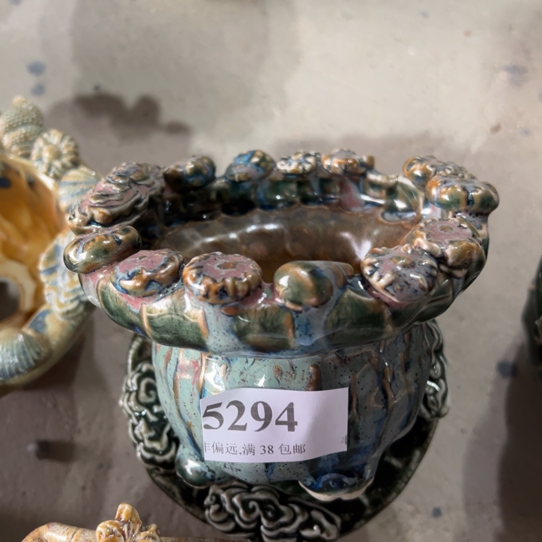 陶瓷景德镇手工花盆