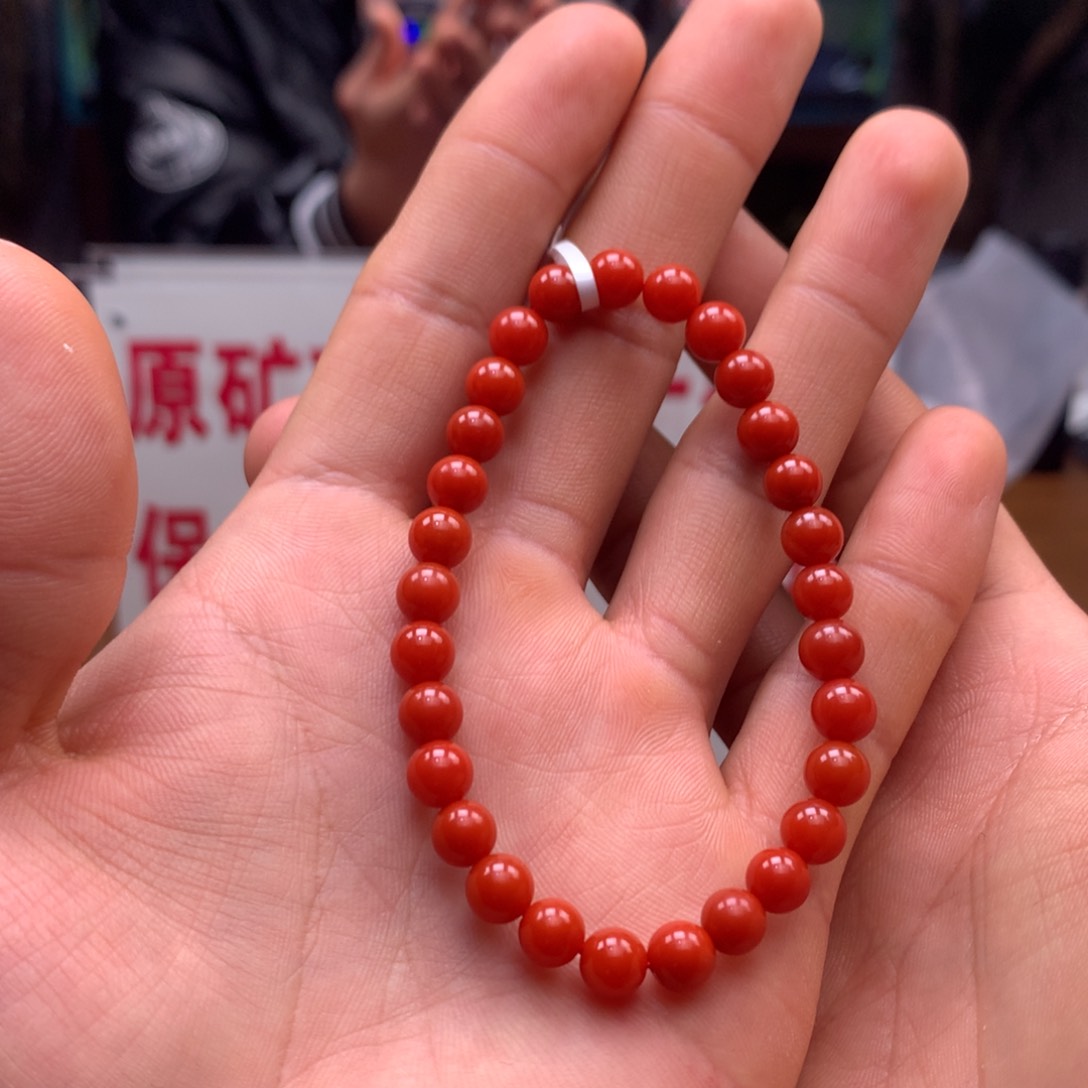 南红玛瑙大水沟单圈6+㎜未镶嵌250115-1