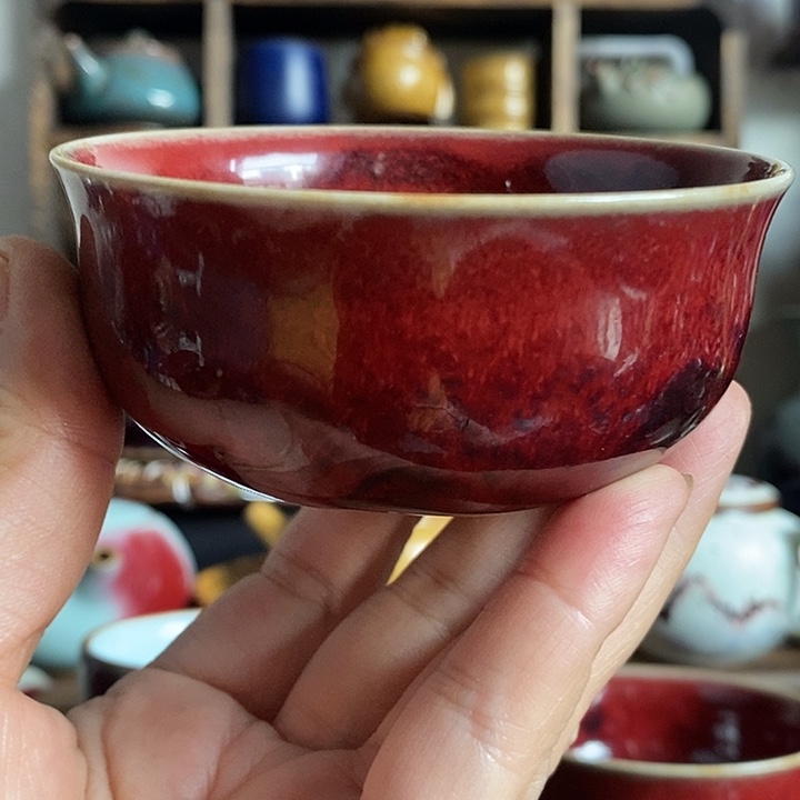 中国神后钧瓷茶具微瑕处理