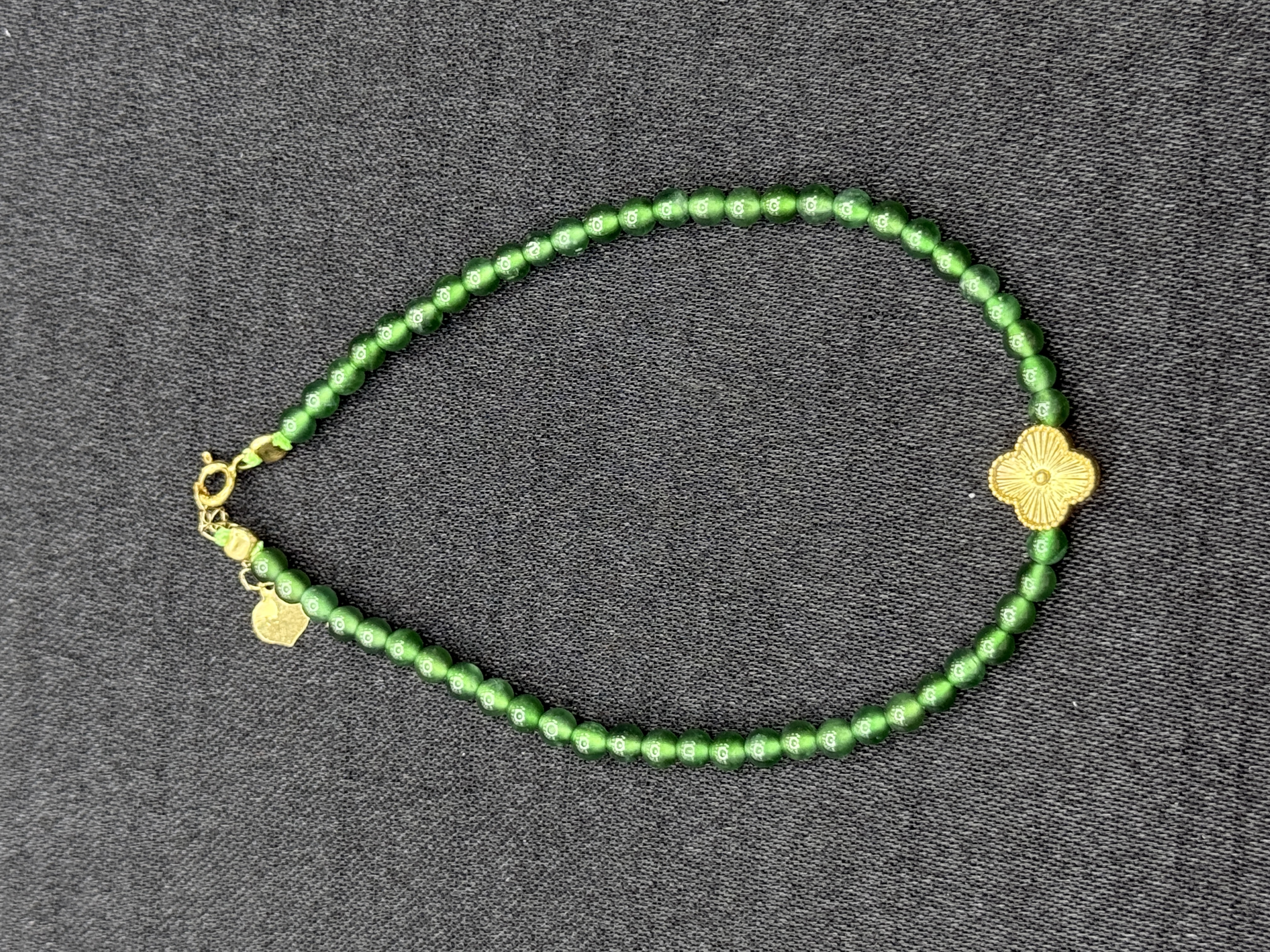 【鹏嘟嘟】翡翠18k镶嵌小米珠ZS-207189