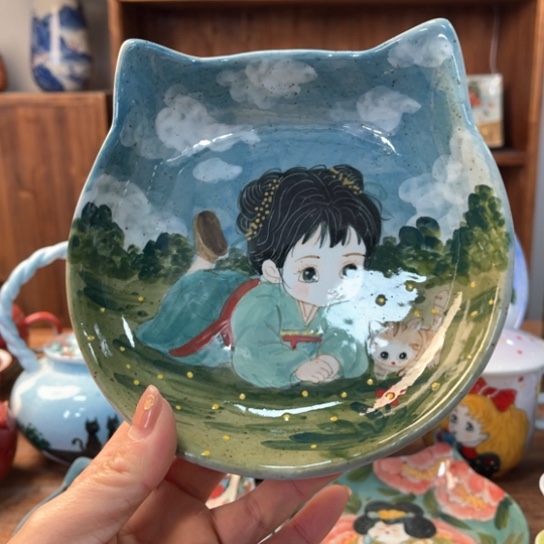 炉景德镇釉下手绘陶瓷 