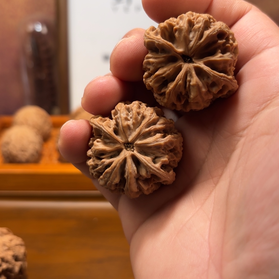 黑***皮吊坠文玩核桃太行龙纹Q5769