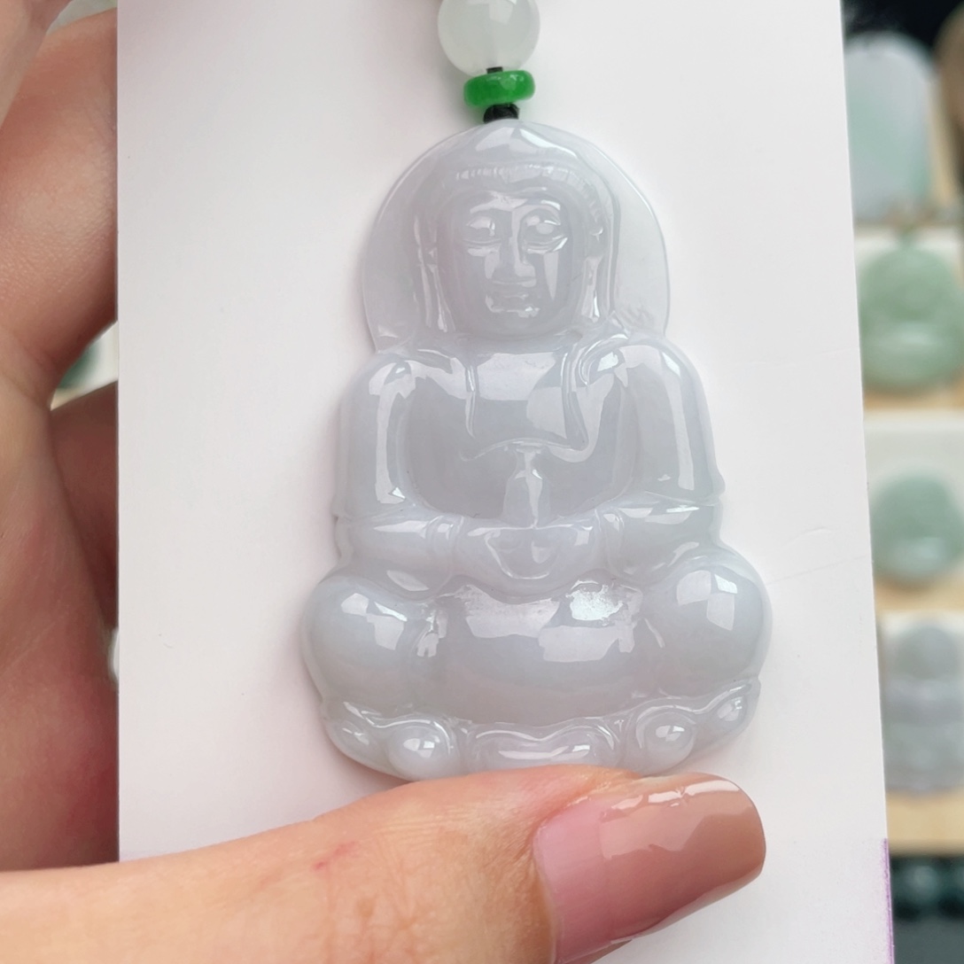颈饰未镶嵌翡翠观音
