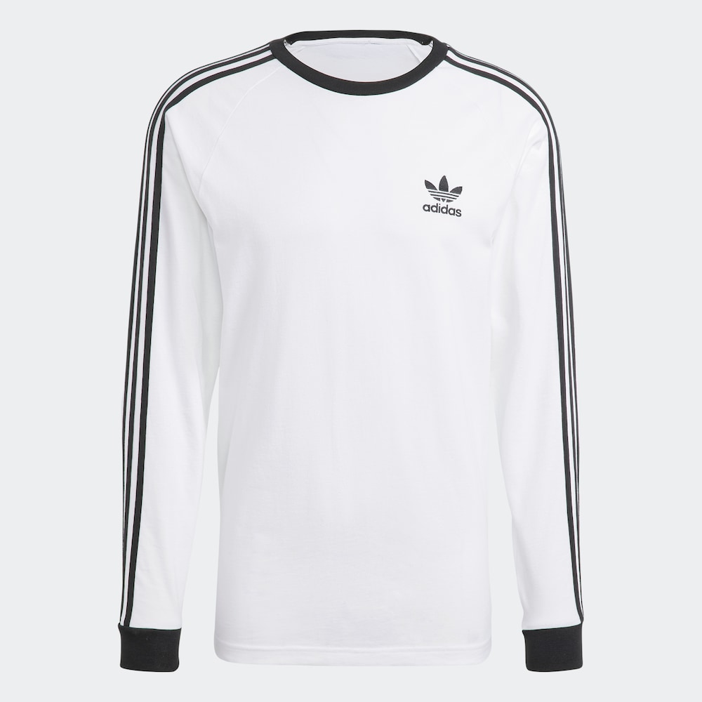 ADIADS三叶草三条纹复古穿搭纯棉修身内搭长袖圆领T恤IA4877/79