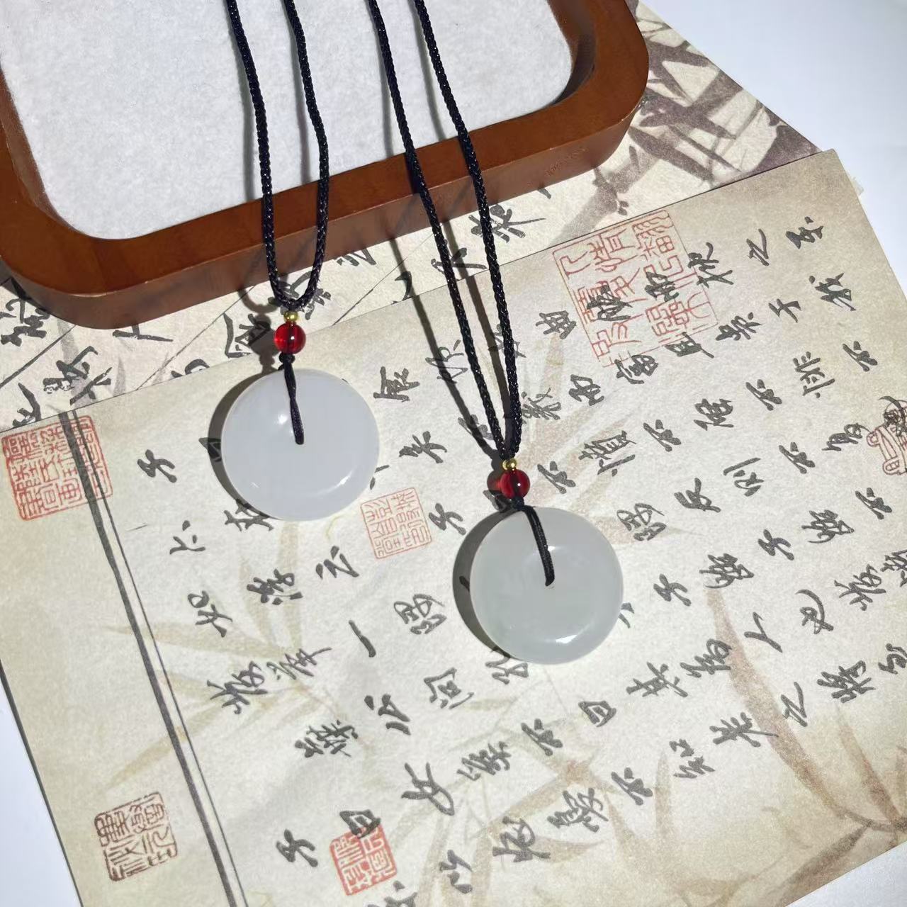 天然玉石 天山翠冰翠平安扣 多样性发货拍一发一 T131