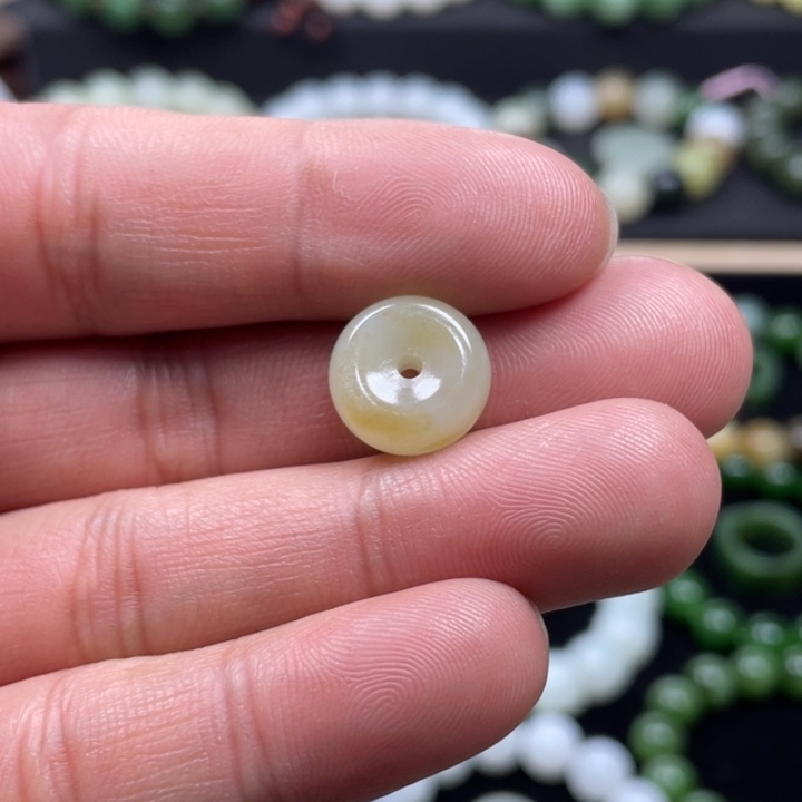 和田玉（糖玉）吊坠(不含链)未镶嵌新疆且末糖卡13➕平安扣