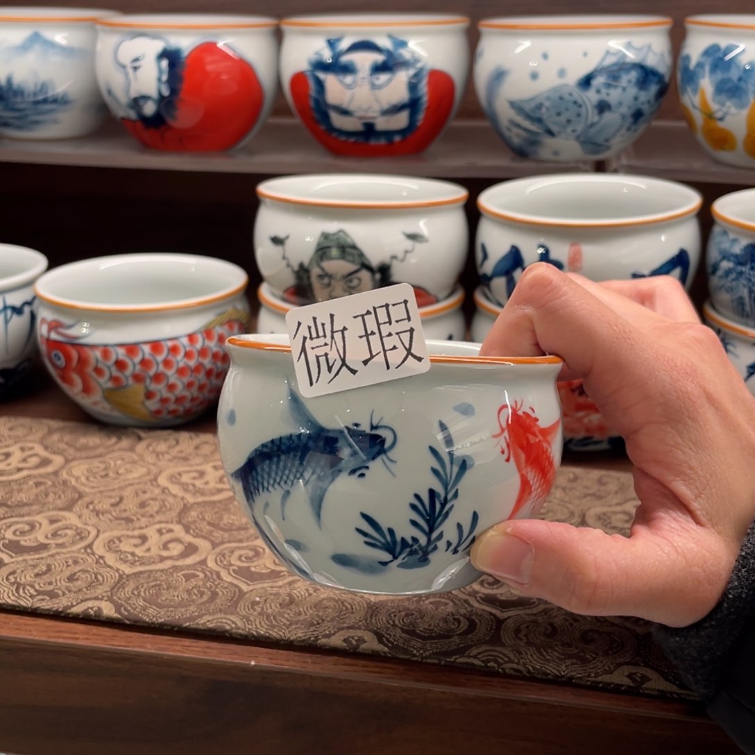 微瑕釉下彩纯手绘