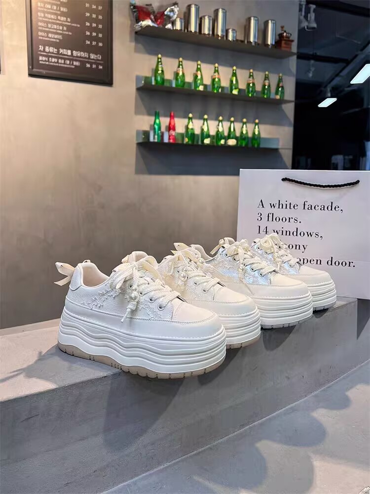 5724-2小白鞋网面休闲鞋时尚潮款老爹鞋百搭运动鞋贝壳头女鞋