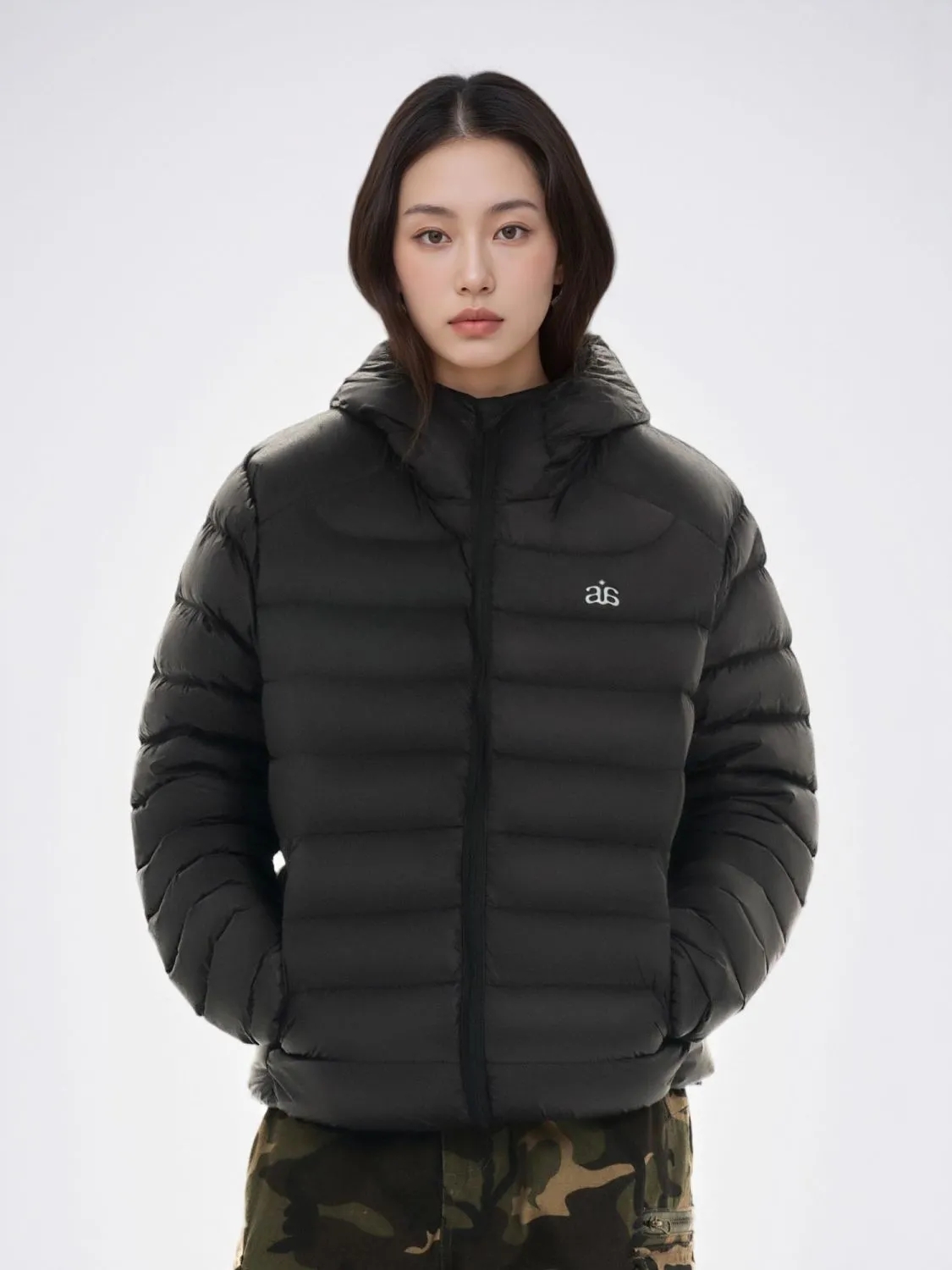 Archivunn 特氟龙三防新国标90白鸭绒轻量连帽排骨羽绒服内胆外套