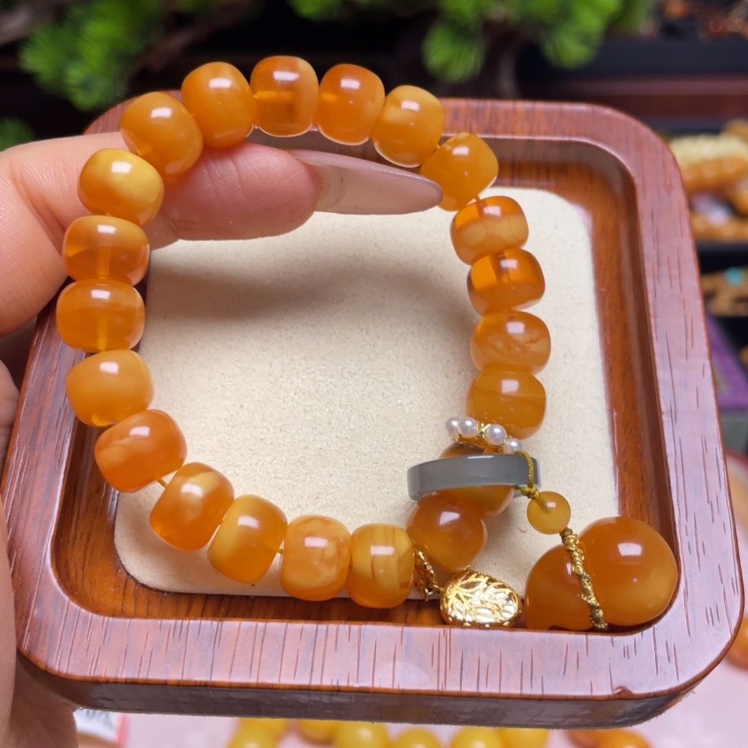 未镶嵌蜜蜡手链手串