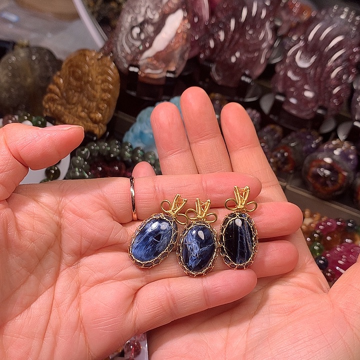 水晶颈饰14K金镶嵌多样性发一